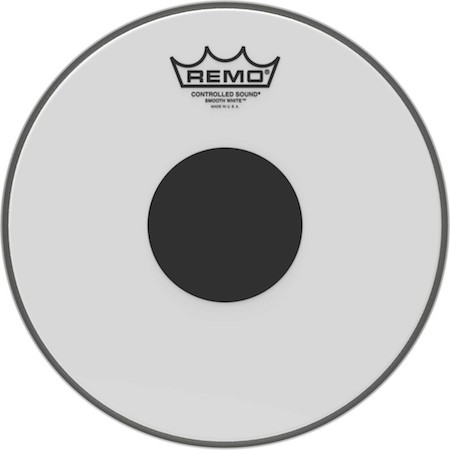 Remo Controlled Sound Smooth White Black Dot Drum Head